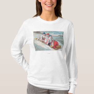 T-shirt Famille Tobogganing et utilisation de la toux de