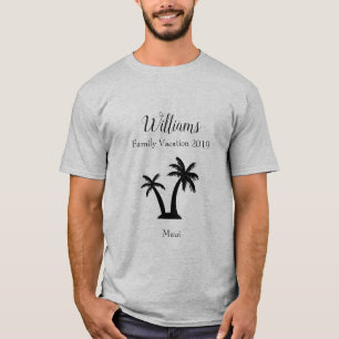 T-shirt Famille Tropical Vacances Palm Tree Correspondance