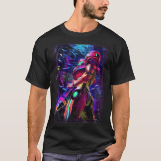 T-shirt Famille vintage Metroid de Samus Aran