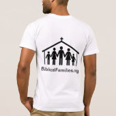 T-shirt Familles bibliques (logo noir avant/arrièr (Dos)