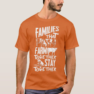 T-shirt Familles De Vaches De Vache Agricole Qui Ferment E
