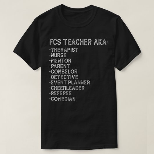 T-shirt Family and Consumer Science Teacher - Funny FACS T (Design devant)