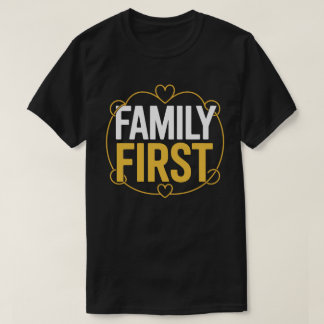 T-shirt Family First Classic Typography Tee