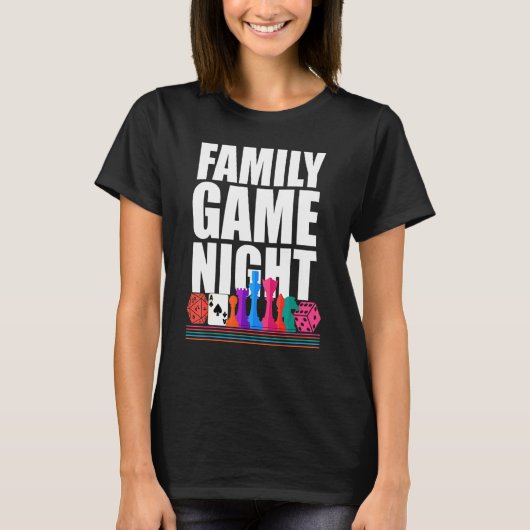 T-shirt Family Game Night Board Addict de jeu (Devant)