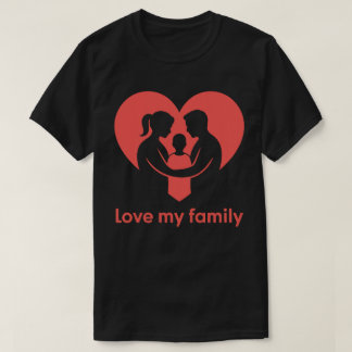 T-shirt Family Love Heart Tee