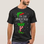 T-shirt Family Matching Je suis The Beach Bum Elf Christma (Devant)