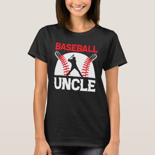 T-shirt Family Matching Quote Baseball Uncle (Devant)