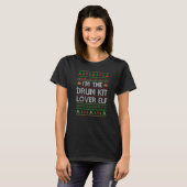 T-shirt Family Matching Ugly Je suis The Drum Kit Elf Chri (Devant entier)