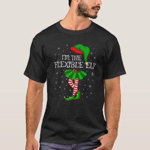 T-shirt Family Matching Women Girls I'm The Flexible Elf C