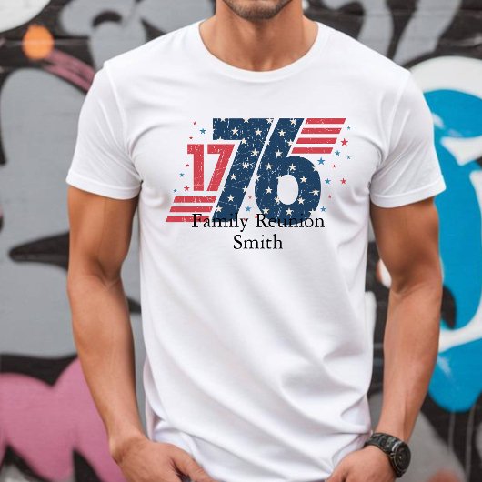 T-shirt Family Reunion Customizable Patriotic 4th of July