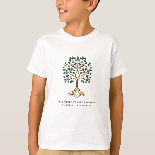 T-shirt Family Reunion Emerald Tree of Life (Devant)
