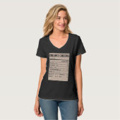 T-shirt Family Thanksgiving Collard greens Nutrition Fact (Devant entier)