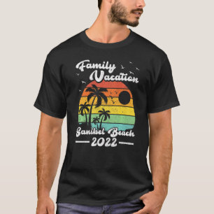 T-shirt Family Vacation 2022 Vintage Florida Sanibel Beach