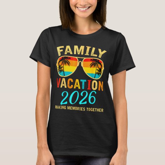 T-shirt Family Vacation 2026 Beach Matching Summer Vacatio (Devant)