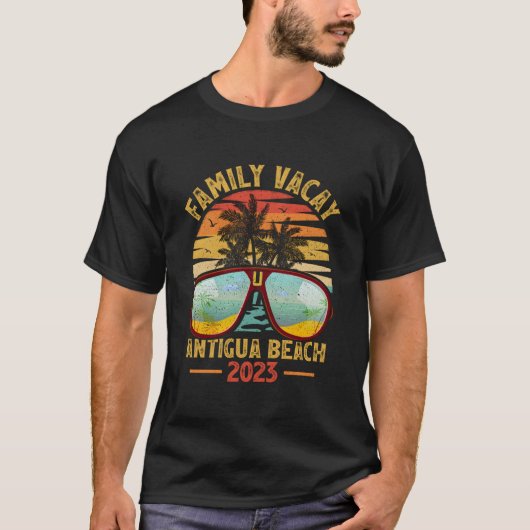 T-shirt Family Vacay 2023 Barbuda Antigua Beach (Devant)