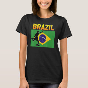 T-shirt Fan Brésil Équipe Nationale Mondiale Football Foot