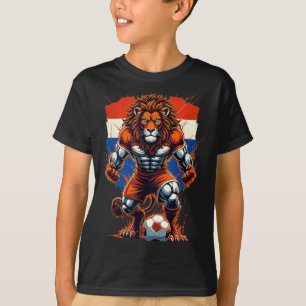 T-shirt Fan de football de soccer hollandais Art animal li