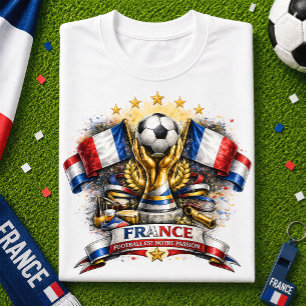 T-shirt Fan de football français Coupe du monde de footbal