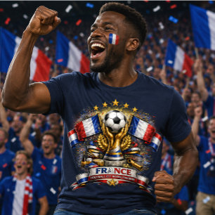 T-shirt Fan de football français Coupe du monde de footbal