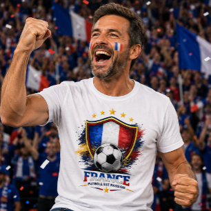 T-shirt Fan de football français Coupe du monde de footbal