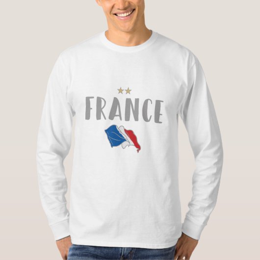 T-shirt Fan de football France Chemise Française (Devant)