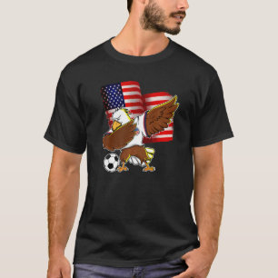 T-shirt Fan de football Usa Eagle Dabbing serment d'allége