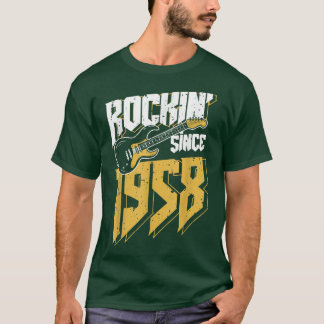 T-shirt Fan de musique rock vintage depuis 1958 pour un 64