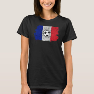 T-shirt Fan France Football Drapeau Football Français Foot