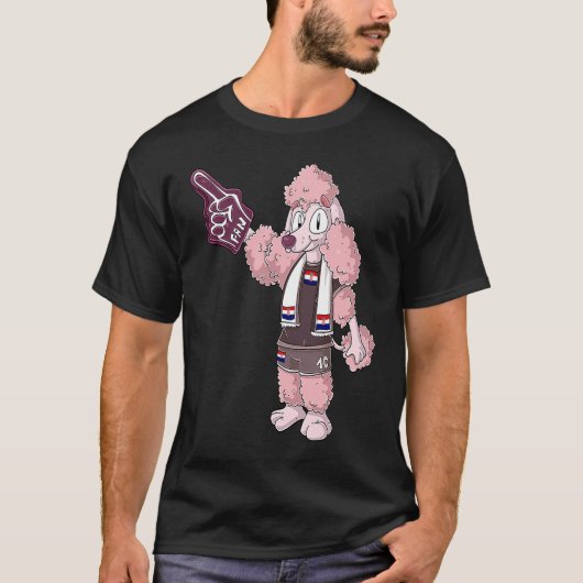 T-shirt Fan Poodle Croatia (Devant)