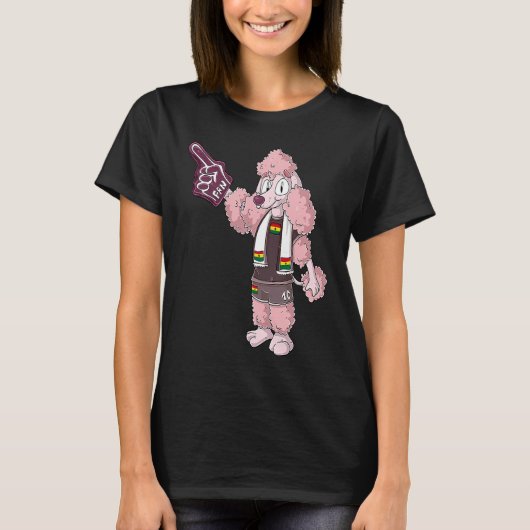 T-shirt Fan Poodle Ghana (Devant)