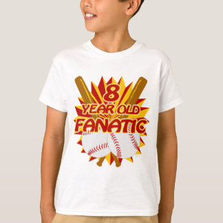 T-shirt Fanatique De Baseball 8 Ans