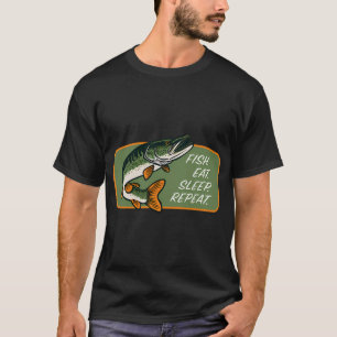 T-shirt Fanatique de la pêche au doré La vie est meilleure