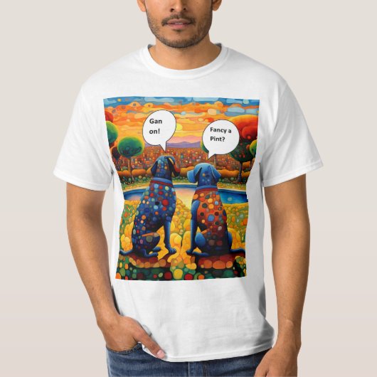 T-shirt Fancy a pint (Devant)