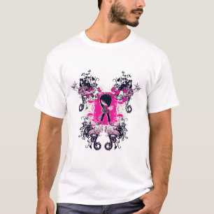 T-shirt fancy emo fille enfant avec des tourbillons du crâ