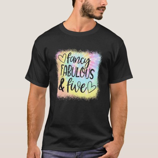 T-shirt Fancy Fabulous Et Cinq Fille S Anniversaire Tee 5t (Devant)