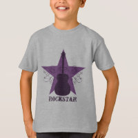 Fancy Guitar Star Frotles Tee's Kid's Tee, violet