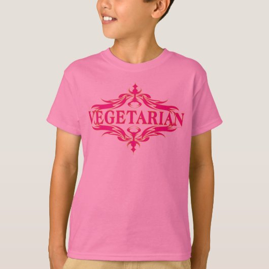 T-shirt Fancy in Pink - Vegetarin (Devant)