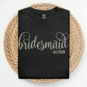 T-shirt Fancy Off-White Script Bridesmaid Bachelorette