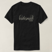 T-shirt Fancy Off-White Script Bridesmaid Bachelorette (Design devant)