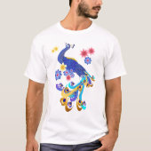 T-shirt Fancy Peacock et Fleurs Chemises (Devant)