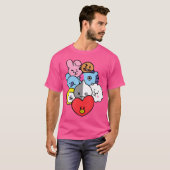 T-shirt Fans coréens de musique pop (Devant entier)