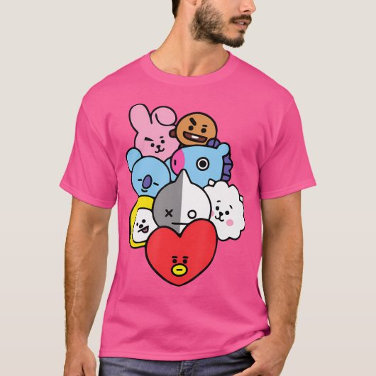 T-shirt Fans coréens de musique pop (Devant)