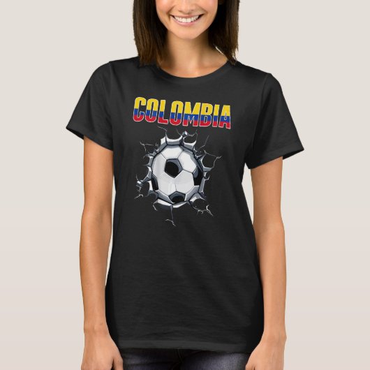 T-shirt Fans De Football Colombie - Football Colombien En (Devant)