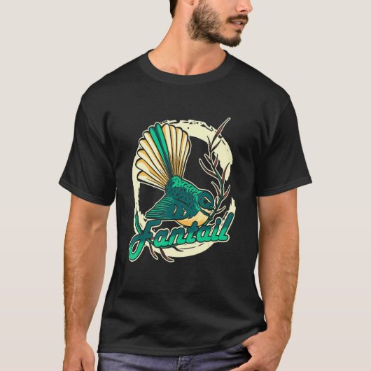 T-shirt Fantail Bird Design Oiseau (Devant)