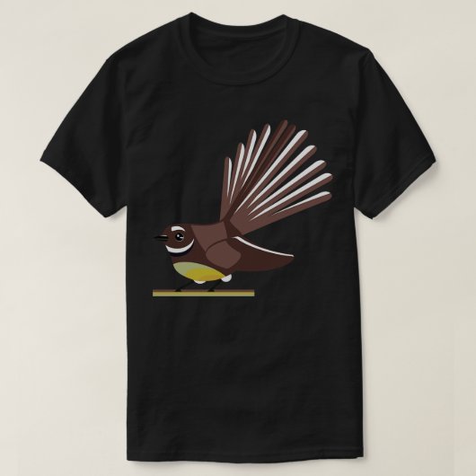 T-shirt Fantail Piwakawaka NZ BIRD (Design devant)