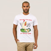 T-shirt Fantaisie Chemise au poulet Poulets pervers (Devant entier)