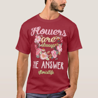 T-shirt Fantaisie Chemise Florale Designer Floriste Vie