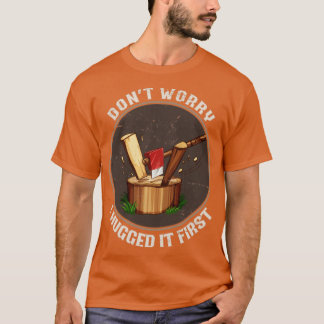 T-shirt Fantaisie Chopping bois charpentier bûcheron