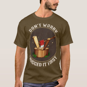 T-shirt Fantaisie Chopping bois charpentier bûcheron