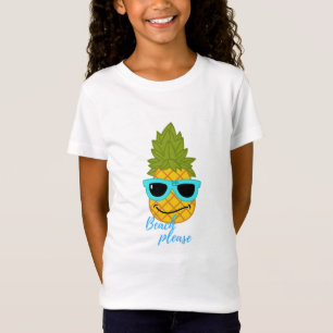 T-Shirt Fantaisie D'Ananas Avec Lunettes De Soleil Été